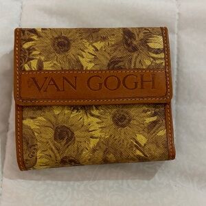Van Gogh Sunflower Wallet in Brown and Gold